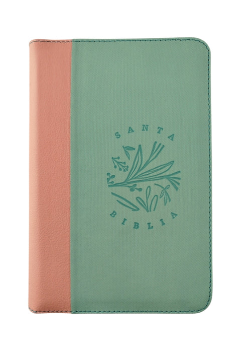 Biblia rvr 1960 letra gigante con forro rosado-verde menta by Reina Valera 1960