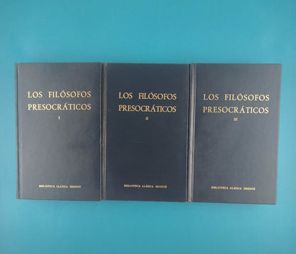 Los filósofos presocráticos 3 tomos