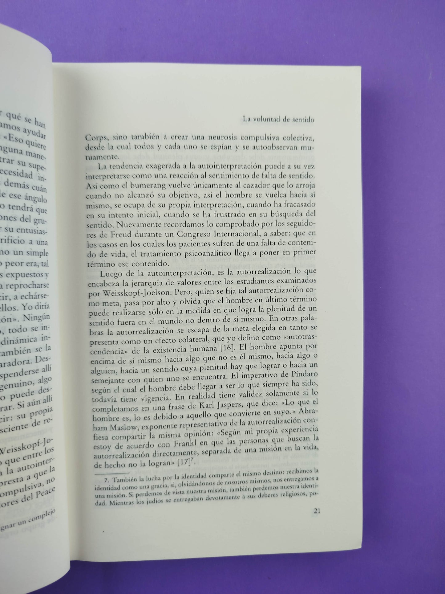 La voluntad de sentido