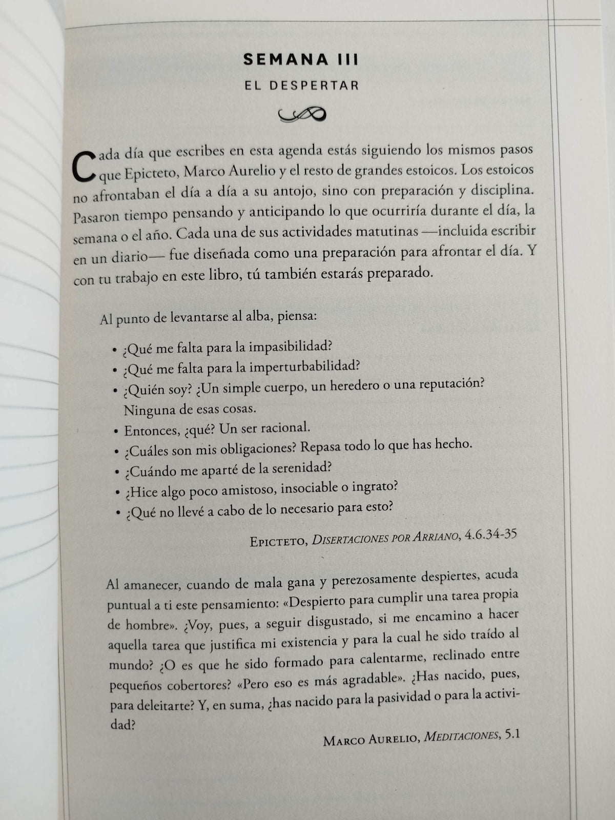 Agenda Del Diario Para Estoicos by Ryan Holiday