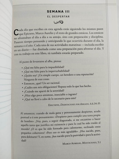 Agenda Del Diario Para Estoicos by Ryan Holiday