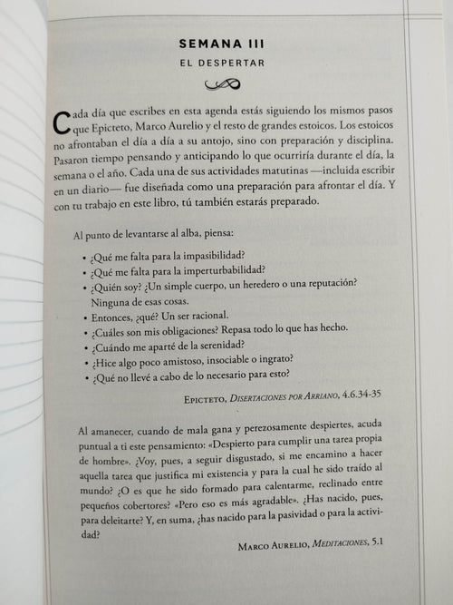 Agenda Del Diario Para Estoicos by Ryan Holiday