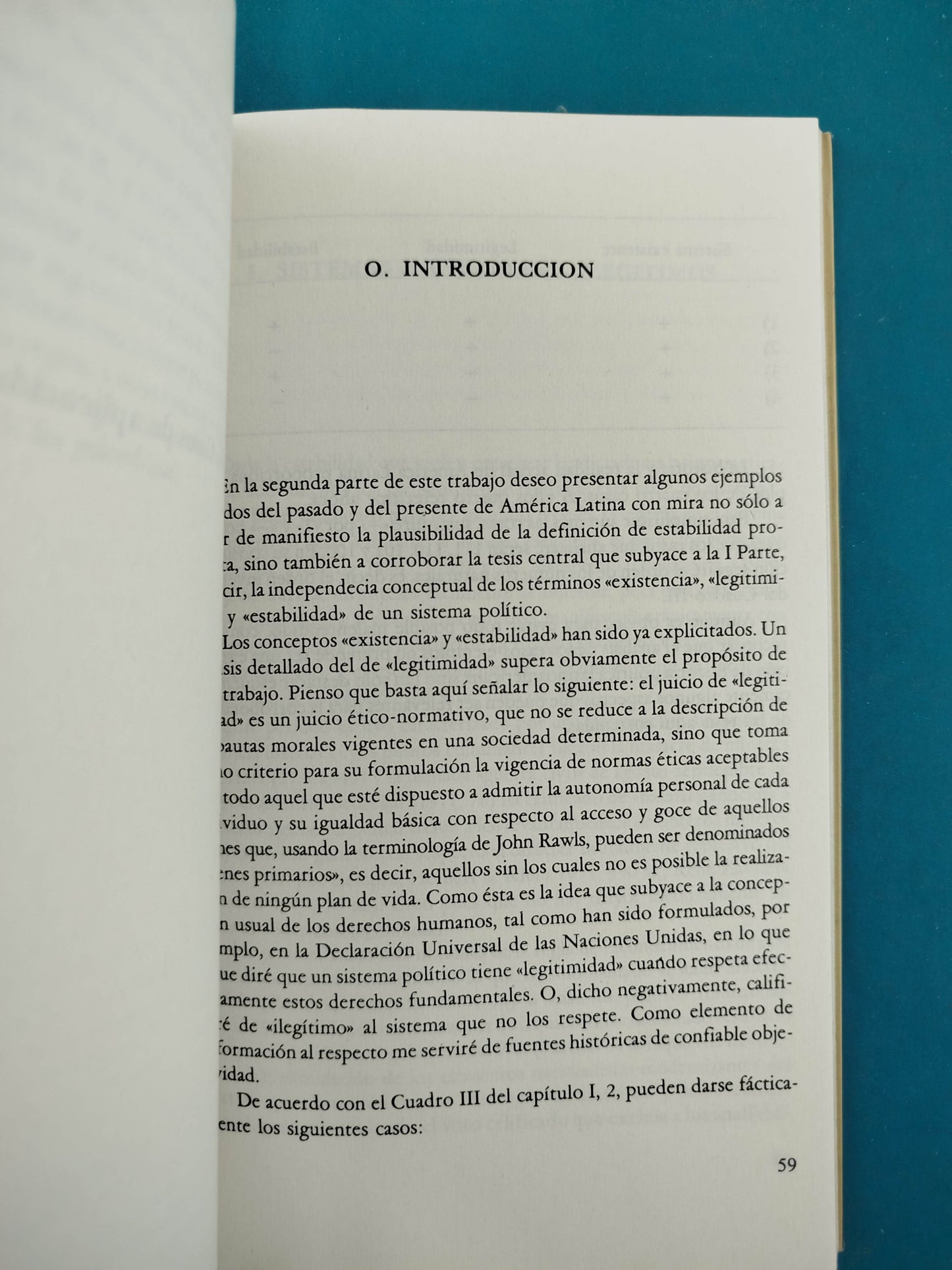 El Concepto de Estabilidad de los Sistemas Políticos