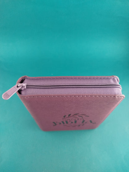 BIiblia rvr 60 morada borde blanco mediana