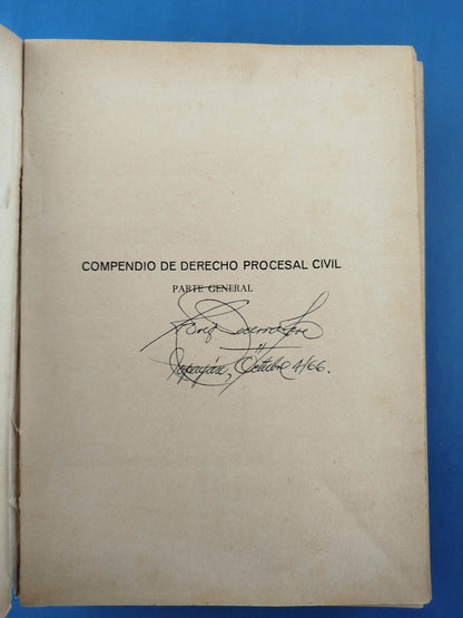 Compendio de Derecho Procesal Civil Parte General