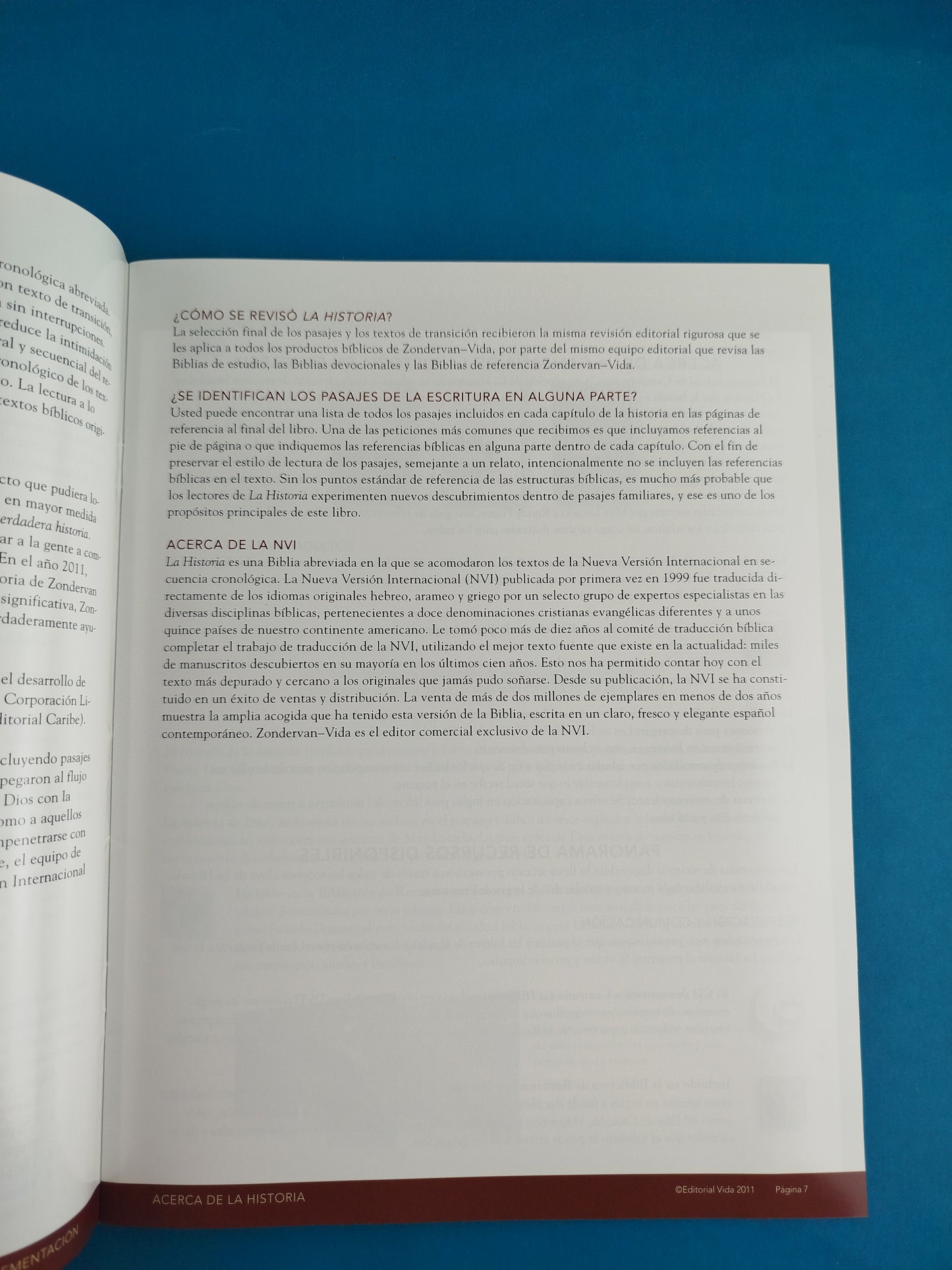 La historia NVI lee la experimenta la biblia