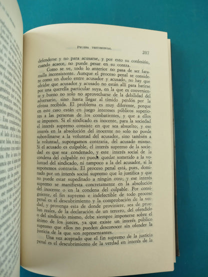Lógica de las Pruebas en Materia Criminal