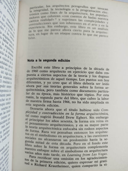 Complejidad y contradicción en la arquitectura by robert venturi