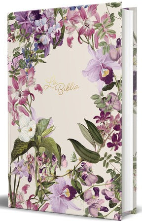 La Biblia Católica: Edición letra grande. Tapa dura, morada con flores by Cipriano Valera