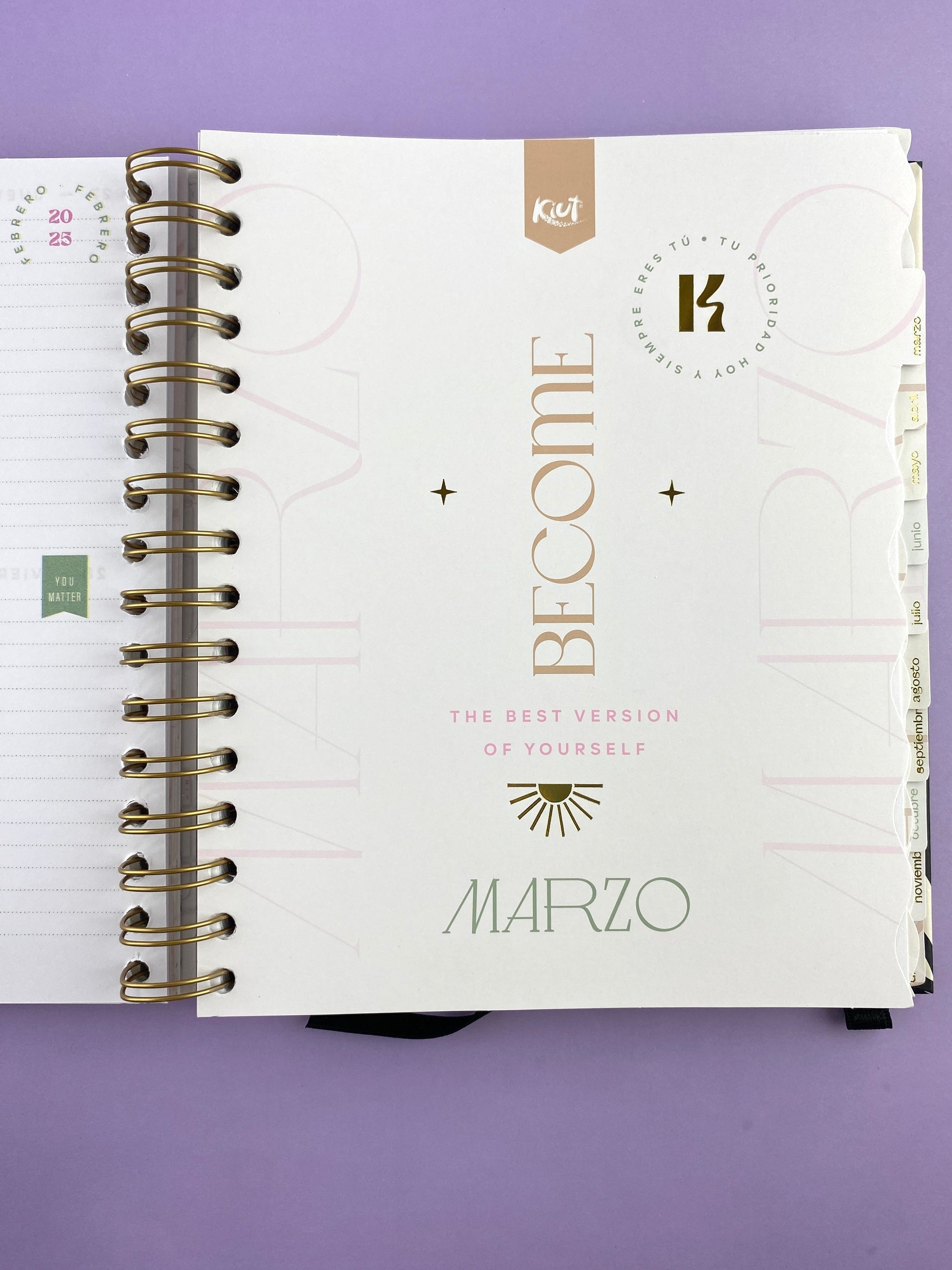 Agenda Kiut Premium ejecutiva 2026 lila - verde menta by Varios