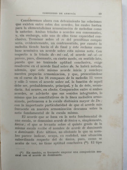 Compendio De Armonía by Scholz, Hans