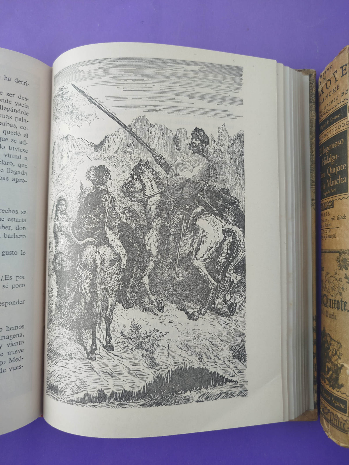 El ingenioso Hidalgo Don Quijote de la mancha 2 tomos by Miguel de Cervantes