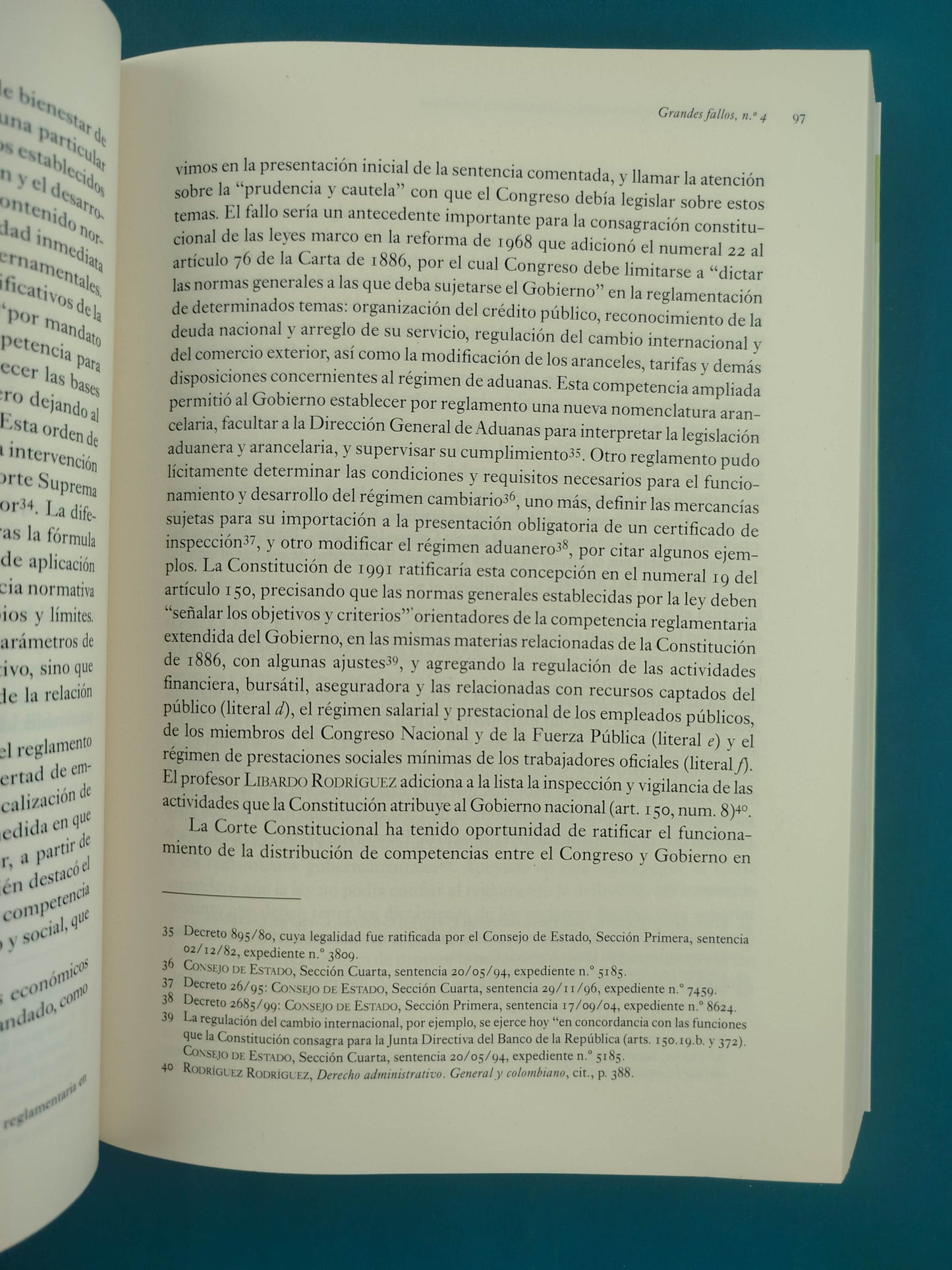 Los grandes fallos de la jurisprudencia administrativa Colombiana