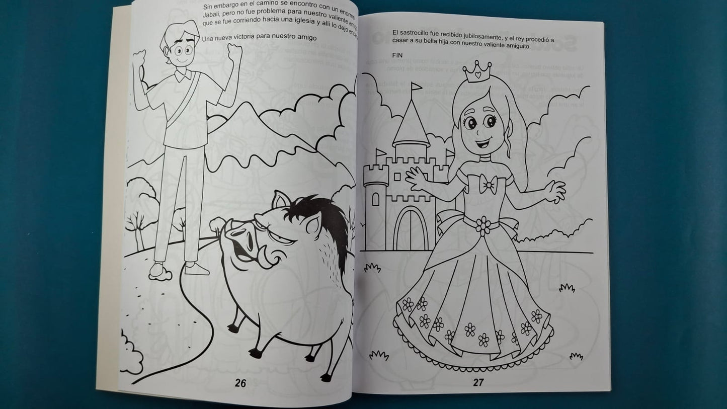 Cartilla de cuentos para colorear 80 paginas by varios