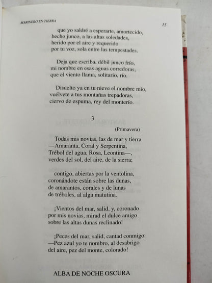 Marinero en tierra la amante el alba del alhelí by Rafael Alberti