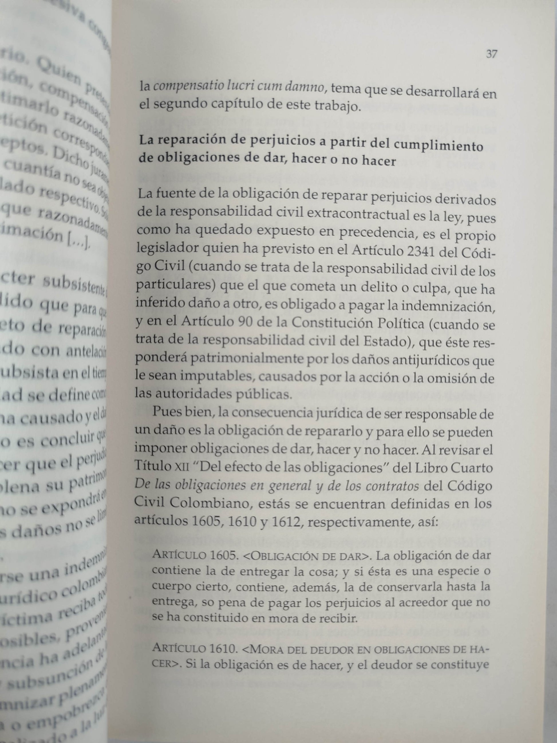 La subsistencia del perjuicio a partir de la aplicación de la compensatio lucri cum damno y de la reparación integral by Ángela María Murcia Ramos