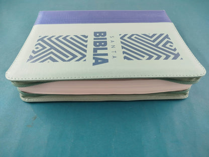 Biblia rvr 1960 Letra Gigante Verde Azul by Reina Valera 1960