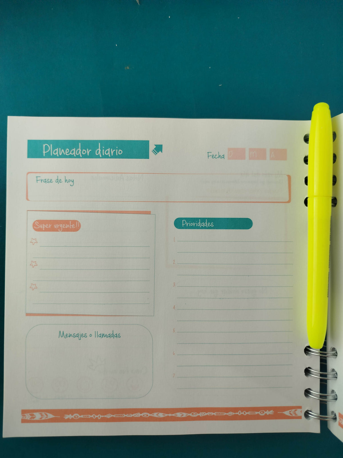 Planeador diario una meta sin plan es solo un deseo by Varios