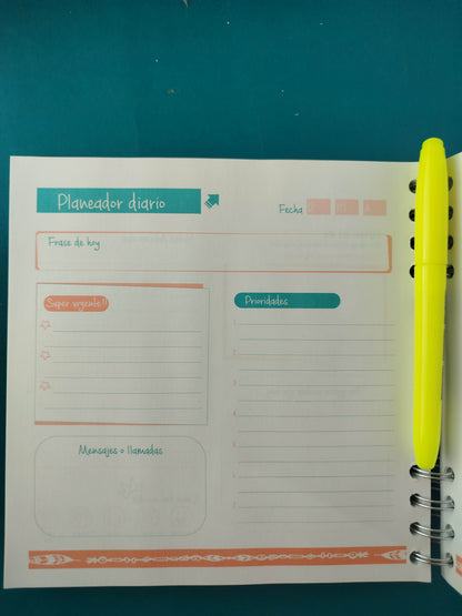 Planeador diario una meta sin plan es solo un deseo