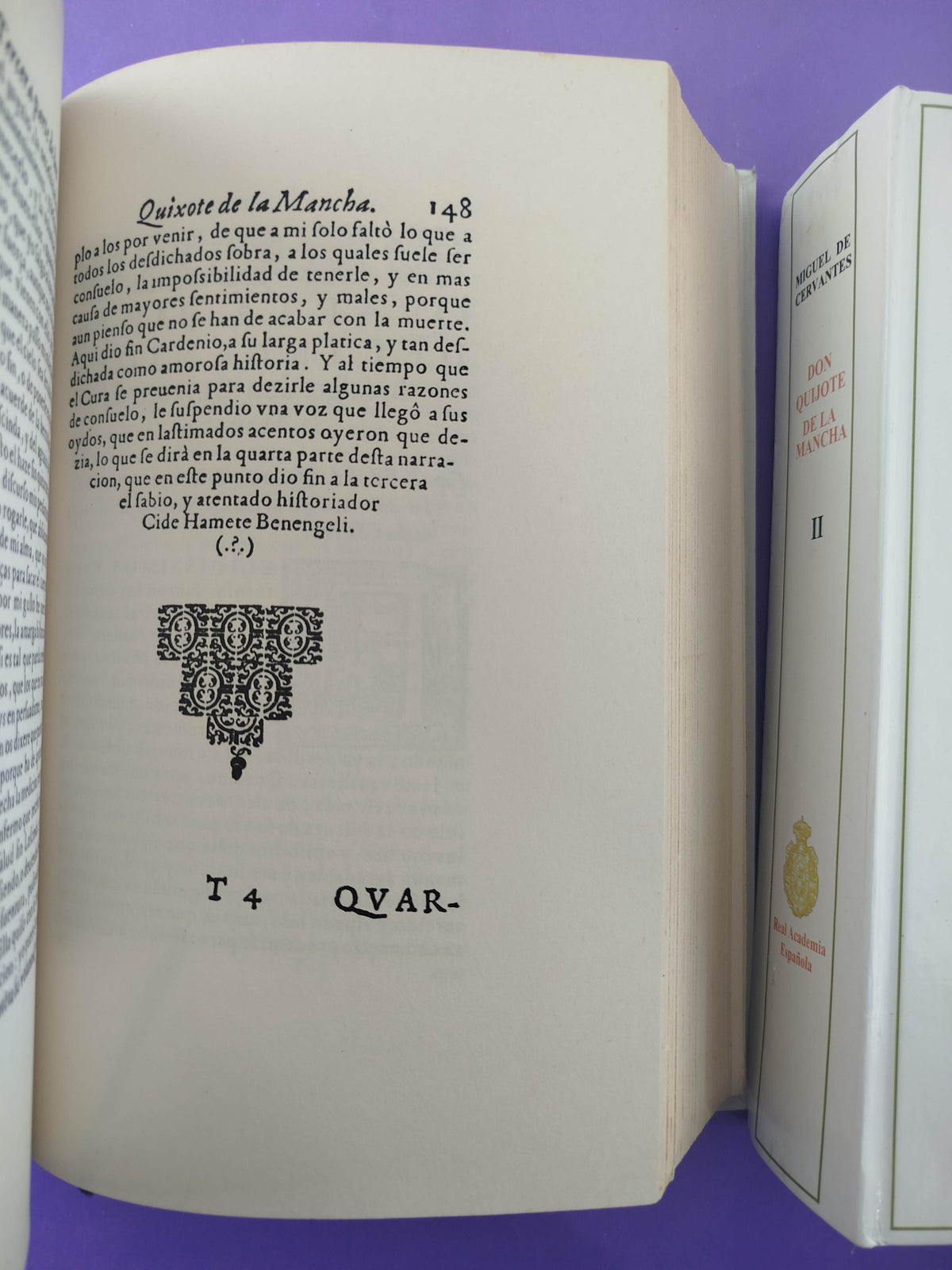 Don Quijote de la mancha Facsímil de la primera edición 2 tomos by Miguel de Cervantes
