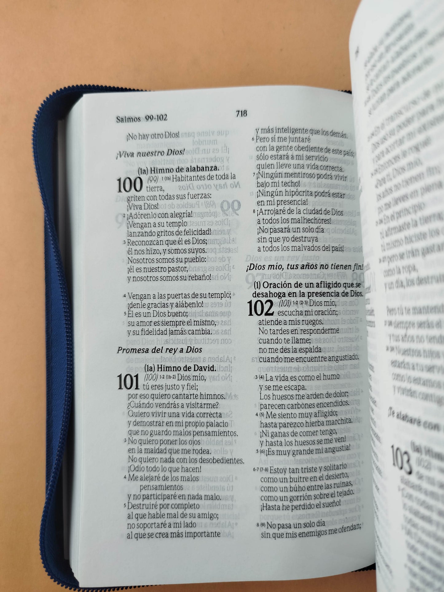 Biblia tla azul oscuro con cierre by Traducción en Lenguaje Actual
