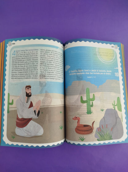 Sagrada biblia de américa infantil tapa blanda