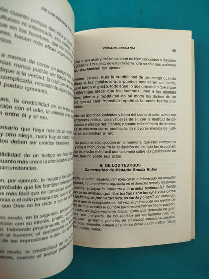 De los delitos y de las penas