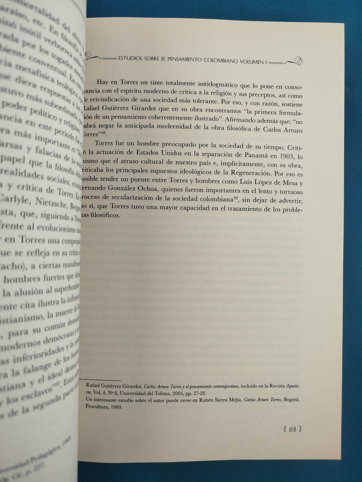 Estudios sobre el pensamiento colombiano. Volumen I by Damian Pachon Soto