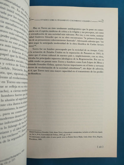 Estudios sobre el pensamiento colombiano. Volumen I by Damian Pachon Soto