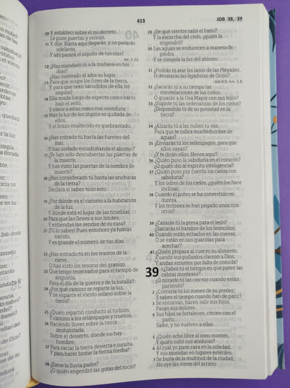 Biblia RVR1960 azul ramas tapa flexible