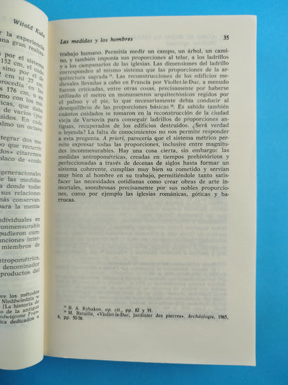 las medidas y los hombres