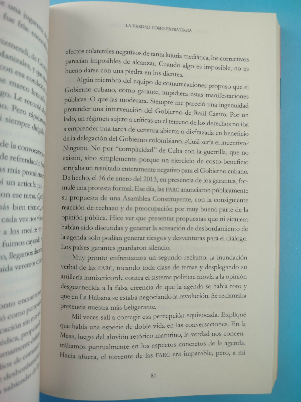 Revelaciones al final de una guerra by Humberto De La Calle