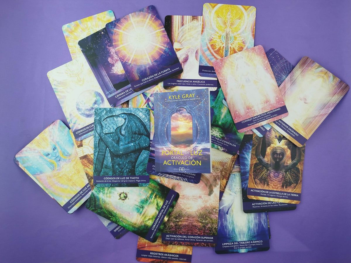 Portal de luz Oráculo de activación 44 cartas y libro guía by Kyle Gray