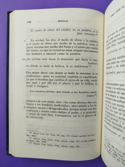 Obras morales y de costumbres (Moralia) I