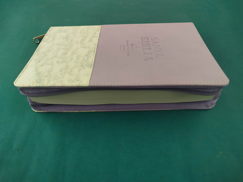 Biblia RVR 1960 Letra Grande con Estuche lila Nacarado by Reina Valera 1960