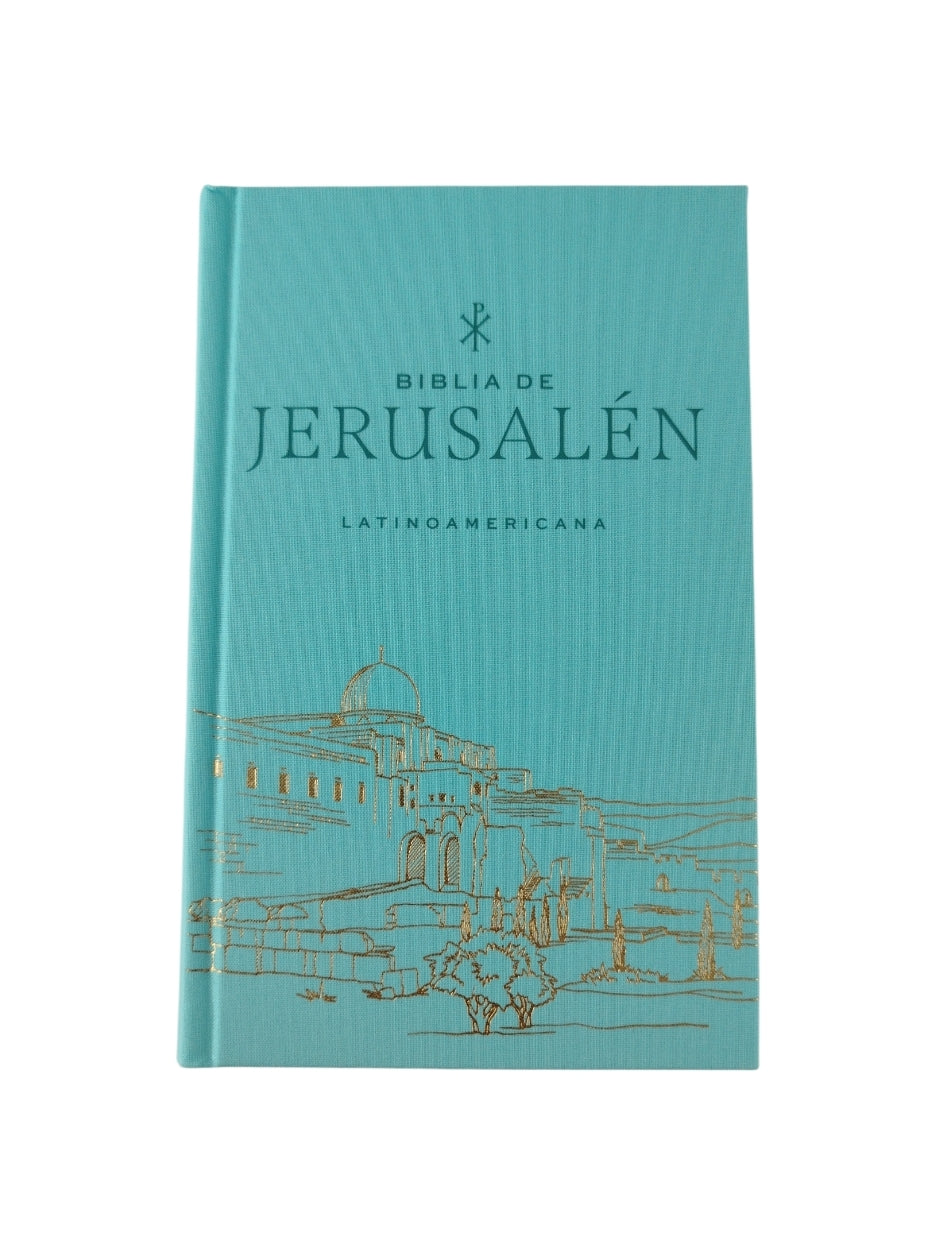 Biblia Católica Biblia de Jerusalén Latinoamericana, tapa dura, tela azul turquesa, edición de regalo by Cipriano Valera