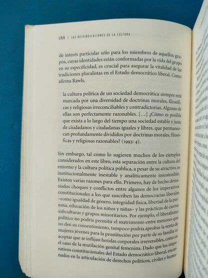 Reivindicaciones De La Cultura. Igualdad y diversidad en la era global