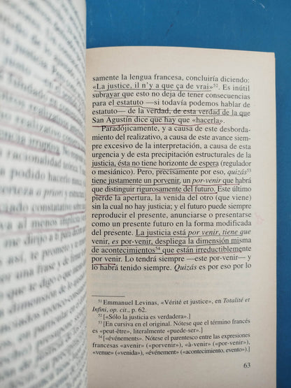 Fuerza de ley.El "fundamento Místico de la autoridad" by Jacques Derrida