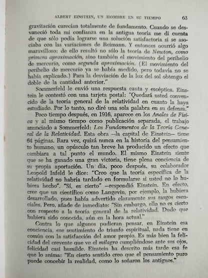 Un hombre en su tiempo by Albert Einstein