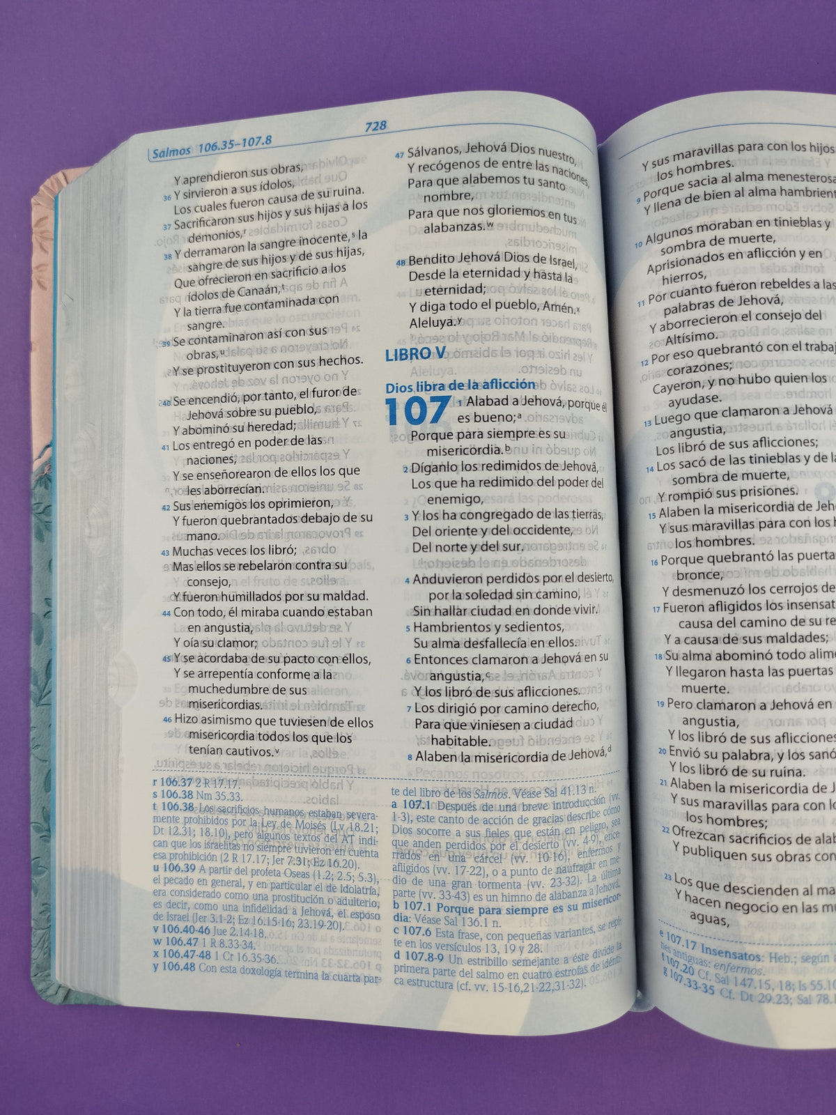 Biblia De Estudio Llamados A La Reconciliacion Azul Rosado by libreriatroya.com