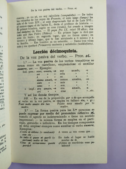 Gramática sucinta de la lengua italiana