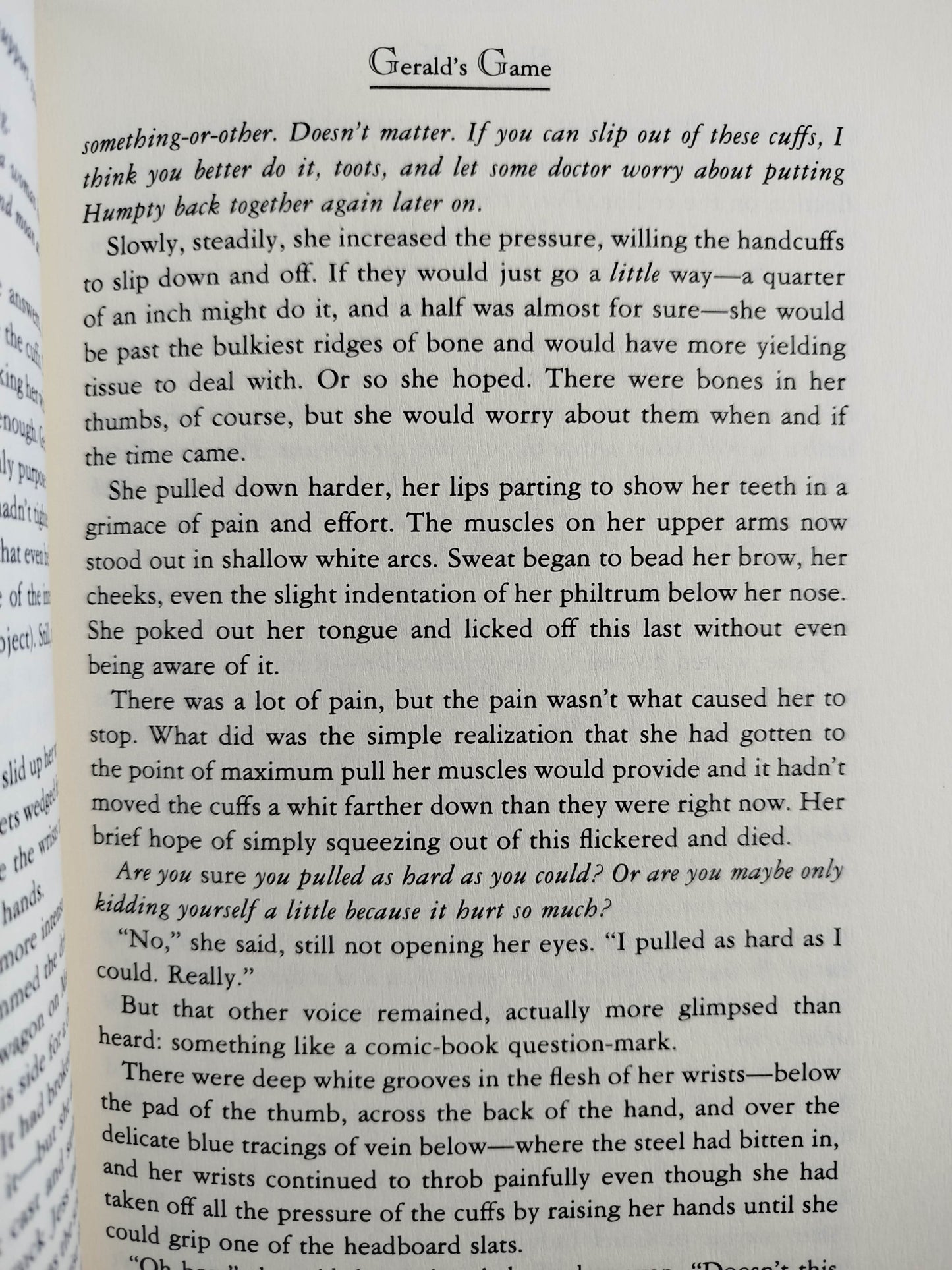 Gerald's game by Stephen King