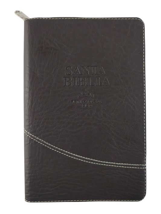 Biblia rvr 1960 letra grande estuche café
