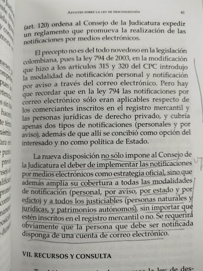 Apuntes sobre la ley de descongestión by Miguel Enrique Rojas