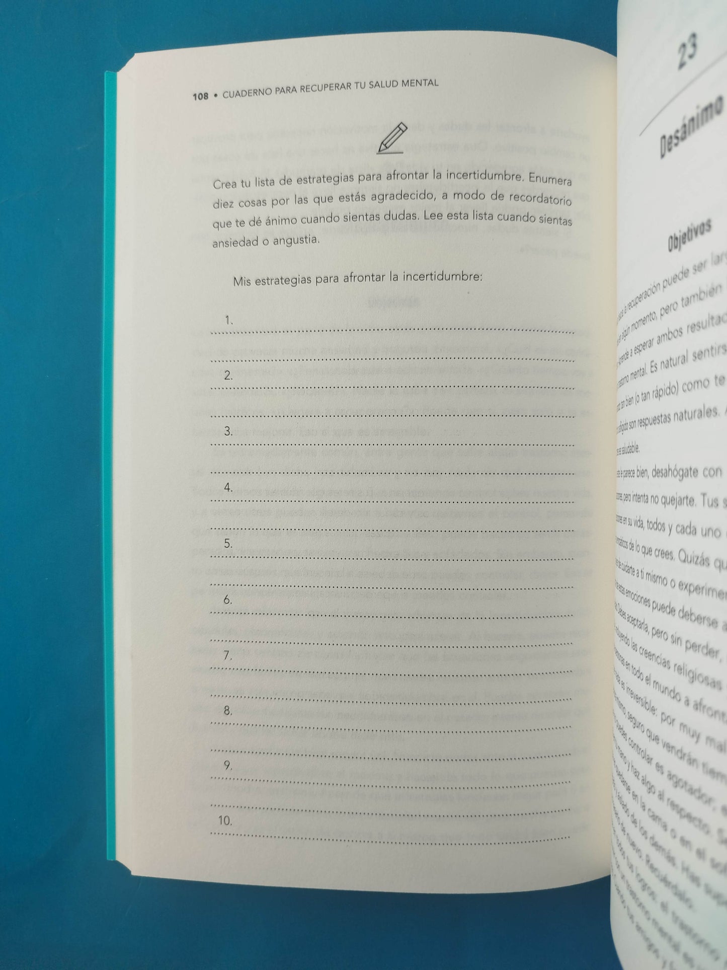Cuaderno para recuperar tu salud mental: Una ayuda indispensable para tener una vida estable y significativa