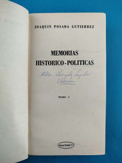 Memoria Historico Politicas 3 Tomos
