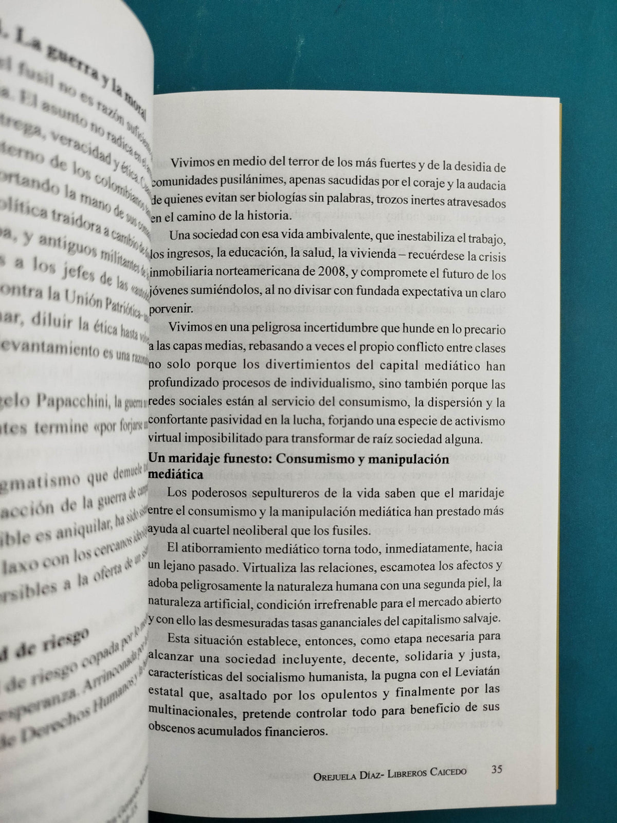Política imperial El panorama de la izquierda y la crisis económica del capitalismo by Libardo Orejuela Diaz Daniel Libreros Caicedo
