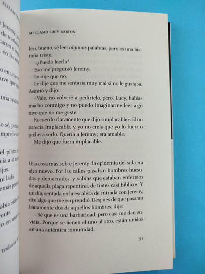 Me Llamo Lucy Barton by Elizabeth Strout