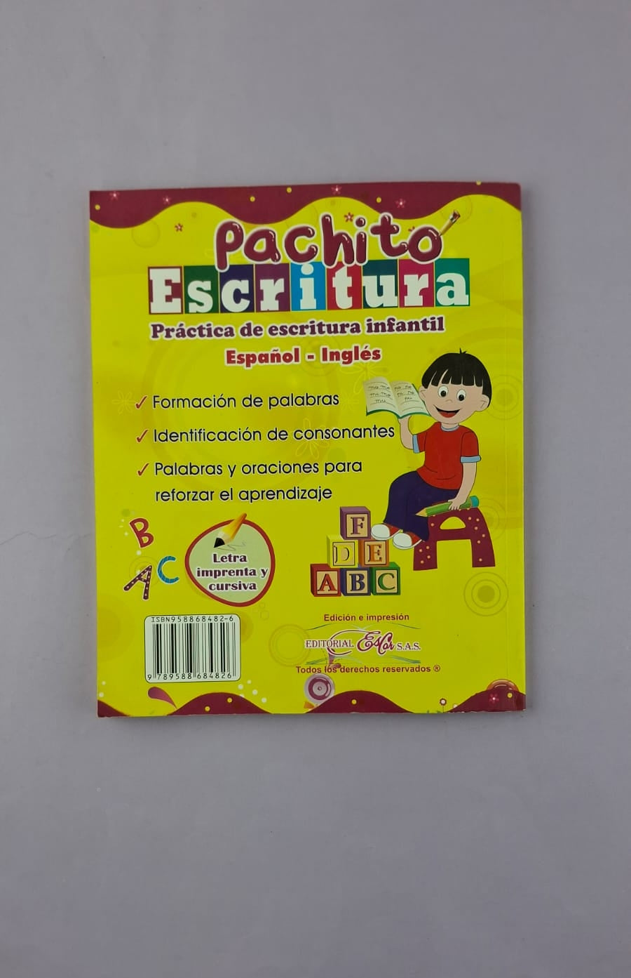 Pachito escritura español - inglés letra imprenta y cursiva