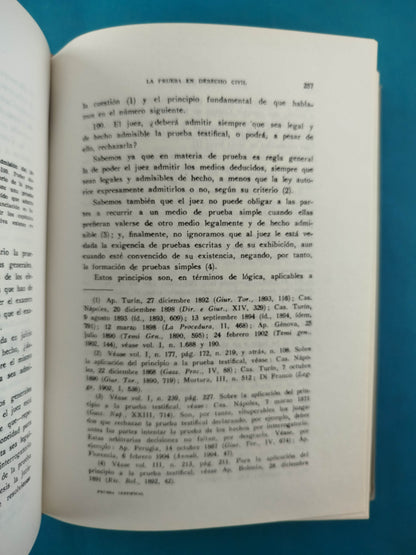 Teoría General de la Prueba en Derecho Civil 5 tomos 4ta ed (1983)